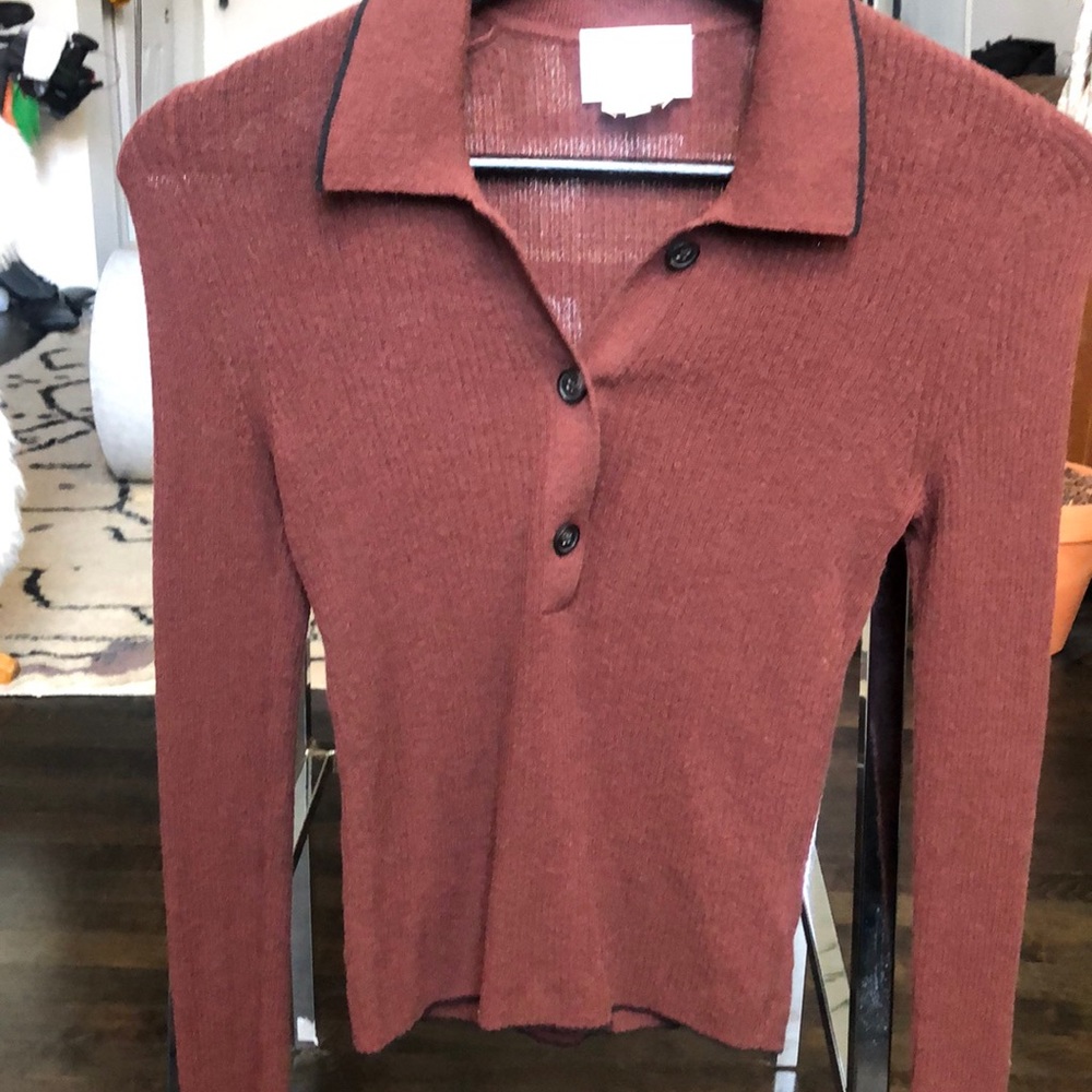 Aritzia Le Fou Collared Top
